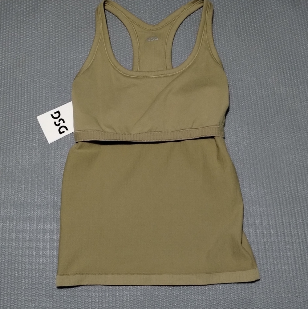 Olive Green Racerback Tank Top - Picture 3 of 3